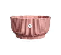 elho Vibes Fold Bowl 25 - Plant Pot Indoor - 100% Recycled Plastic - Ø 24.9 x H 12.1 cm - Pink/Delicate Pink