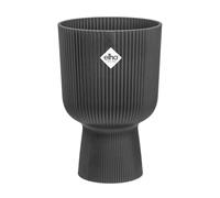 elho Vibes Fold Coupe 14 - Indoor Plant Pot - 100% Recycled Plastic - Ø 13.9 x H 21.0 cm - Black/Anthracite