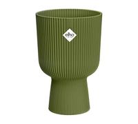 elho Vibes Fold Coupe 14 - Indoor Plant Pot - 100% Recycled Plastic - Ø 13.9 x H 21.0 cm - Green/Fern Green