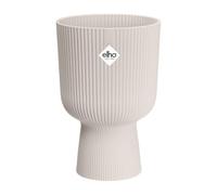 elho Vibes Fold Coupe 14 - Indoor Plant Pot - 100% Recycled Plastic - Ø 13.9 x H 21.0 cm - White/Linen White