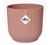 Elho Vibes Fold 14cm Round Plastic Indoor Plant Pot - Delicate Pink