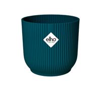 elho Vibes Fold Round 14 - Flower Pot from 100% Recycled Plastic - Indoor plant pot - Ø 14.1 x H 12.9 cm - Blue/Deep Blue