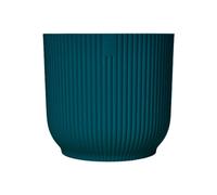 elho Vibes Fold Round 16 - Flower Pot from 100% Recycled Plastic - Indoor Plant Pot - Ø 16.1 x H 14.8 cm - Blue/Deep Blue