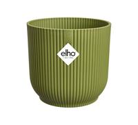 elho Vibes Fold Round 22 - Flower Pot from 100% Recycled Plastic - Indoor Plant Pot - Ø 22.0 x H 20.2 cm - Green/Fern Green