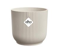 elho Vibes Fold Round 22 - Flower Pot from 100% Recycled Plastic - Indoor Plant Pot - Ø 22.0 x H 20.2 cm - White/Linen White