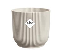 elho vibes fold round 25cm flower pot - Linen White | Ø 25 x H 23 cm | Plant Pot Suitable for Indoor use | 100% Recycled plastic