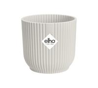 Elho Vibes Fold 11cm Mini Round Plastic Indoor Plant Pot - Silky White