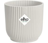 Elho Vibes Fold Round Plant Pot 9Cm Soft White Indoor Decorative Plastic Pot For Succulents Herbs And Small Houseplants