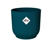 Vibes Fold Round 35cm Deep Blue Flower Pot with Wheels Eco Friendly Plastic