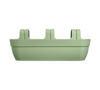 Elho Vibia 69cm Balcony Planter Pistachio Green Plastic with Hooks & Overflow