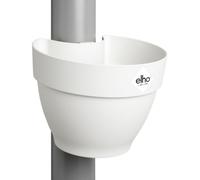 elho Vibia Campana Drainpipe Clicker | Set of 3 Flower Pots - Silky White | Ø 19.1 x H 23.5 cm | 3 Plant Pots Included | Suitable for Outdoor Use | 100% Recycled Plastic
