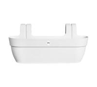 elho Vibia Campana Easy Hanger XL 58 - Planter for Balcony & Outdoor - 100% Recycled Plastic - L56 x W26.8 x H23.7 cm - White/Silky White