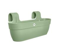 elho Vibia Campana Easy Hanger XL 58 - Planter for Balcony & Outdoor - 100% Recycled Plastic - L56 x W26.8 x H23.7 cm - Green/Pistachio Green