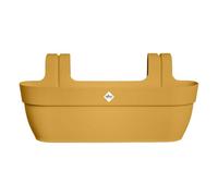 elho Vibia Campana Easy Hanger XL 58 - Planter for Balcony & Outdoor - 100% Recycled Plastic - L56 x W26.8 x H23.7 cm - Yellow/Honey Yellow