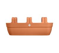 elho Vibia Campana Easy Hanger XXL 70 - Planter for Balcony & Outdoor - 100% Recycled Plastic - L69 x W26.8 x H23.7 cm - Brown/Terra