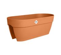 elho Vibia Campana Flower Bridge 60 - Planter for Balcony - 100% Recycled Plastic - L 59 x B 26 x H 22 cm - Brown/Terra