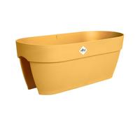 elho Vibia Campana Flower Bridge 60 - Planter for Balcony - 100% Recycled Plastic - L 59 x B 26 x H 22 cm - Yellow/Honey Yellow
