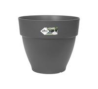 elho Vibia Campana Round 25, 30, 35 Flower Pots - Anthracite | Ø 25 | 30 | 35 cm | Suitable for Outdoor Use | 100% Recycled Plastic