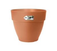 elho Vibia Campana Round 65cm - Large Plant Pot Outdoor - Including Water Reservoir - 100% Recycled Plastic - Brown/Terra