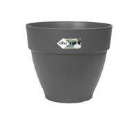 elho Vibia Campana Round 65cm - Large Plant Pot Outdoor - Including Water Reservoir - 100% Recycled Plastic - Black/Anthracite