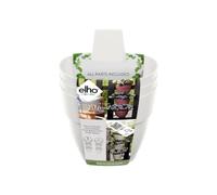 elho Vibia Campana Vertical Forest 21 - Hanging Flower Pot for Balcony and Outdoor Use - 100% Recycled Plastic - Diameter 20.7 x H 29.7 cm - White/Silk White