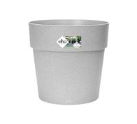 elho Vibia Straight Round 40 - Flower Pot for Outdoor - 100% Recycled Plastic - Ø 39.0 x H 36.8 cm - Grey/Living Concrete