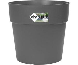Elho Vibia Straight Round 40 - Flower Pot For Outdoor - 100% Recycled Plastic - 39.0 X H 36.8 Cm - Anthracite
