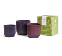 elho Winery Collection Gift Set - Set of 3 Flower Pots - Deep Purple