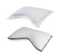 Eli & Elm | Ultimate Side Sleeper Pillow with Adjustable Filler to Get The Perfect Contour Curved Pillow for A Neck Pain Relief Sleep - Removable Latex and Polyester Filling (Pillow & Pillow Case)