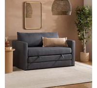 Eli Grey Fabric Small Pull-Out Sofa Bed - 2 Seater