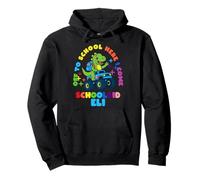 Eli Schoolchild personalized Back to School Dino Truck Pullover Hoodie