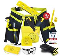 Eli® Tool Belt for Kids from 6 Years - Real High Quality Kids Tools - Includes Hammer, Safety Glasses, Gloves, Multi-Tool and Other Tools