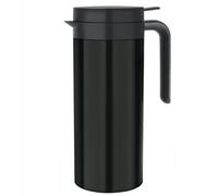 Elia Cylinder Vacuum Jug JFS Black 1ltr | 5 Cup Thermal Jug, Stainless Steel Vacuum Jug, Thermal Flask