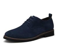 Elias - Elegant Autumn Suede Formal Oxford Shoes for Men Blue
