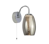 Elias Glass Wall Light Smoky Glass