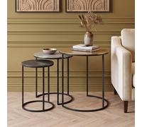 Elias Nest of 3 Tables - Round - Hammered Metal