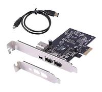 ELIATER PCIe Firewire Card for Windows 10, IEEE 1394A PCI Express Controller 4 Ports(3 x 6 Pin and 1 x 4 Pin), 1394a Firewire 400 Adapter for Windows 7/8/11/Mac OS with Low Profile Bracket and Cable