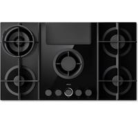 Elica NikolaTesla Flame EVO NT-FLAME-EVO-BL 88cm Venting Gas Hob - Black - For External / Recirculation Ventilation, Black