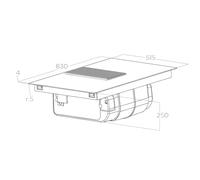 Elica NT-PRIME-S-DO - 4 Zone Venting Hob