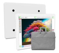 Elice Rechargeable A4 Light Pad with Carry Bag, Magnetic LED Light Board with Physical Button, Super Bright Diamond Art Light Pad, Ultra-Thin Light Box for Tracing, Weeding, Diamond Painting -White