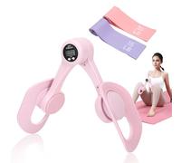 Elicho Thigh Master,Pelvic Floor Exercise Devices,Kegel Exercise Inner Thigh Exerciser for Women at Home Workout Equipment,360°Rotation and Display Count(Pink)