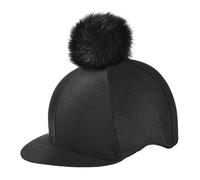 Elico Aberford Pom Pom Lycra Hat Silk - Black