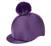 Elico Aberford Pom Pom Lycra Hat Silk - Purple