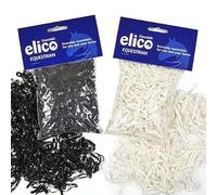 Elico Equestrian Silicon Braiding Bands, Black and White, Horse Mane and Tail Bands (White)
