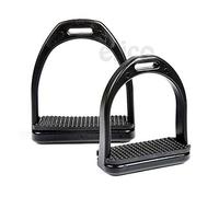 Elico Lightweight Stirrup Irons with Treads, Adults 4.3/4" Black