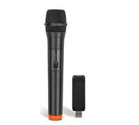 ELICTECH Handheld Wireless Microphone & Systems, Professional USB Reception Mic, Black ABS Plastic Microphone Stable Signal, for Outdoor Wedding Conference Karaoke Evening Party