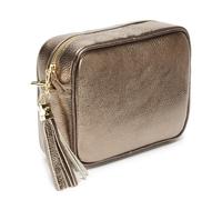 Elie Beaumont Women's Crossbody Tassel Bag in Bronze Elie Beaumont Bronze One Size