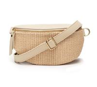 Elie Beaumont Women's Raffia Sling Bag in Stone Elie Beaumont Stone One Size