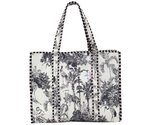 Elie Beaumont Womens Serendipity Cotton Quilted Tote Bag - Crane Black/White