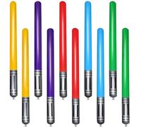 Elie&Eason 10 pcs Star Inflatable Lightsaber Balloons, Inflatable Lightsaber Party Favours Birthday Decorations Party Bags Accessories for Kid Cosplay Dress Up Props